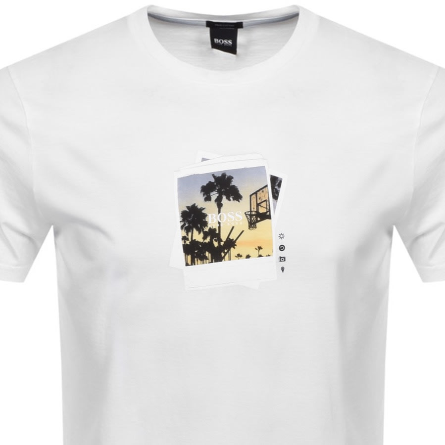 Alternative Image for ProductBOSS Tmix Logo T Shirt White2